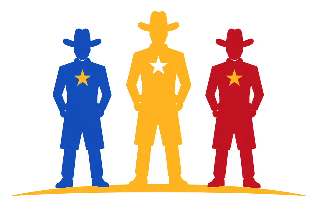 The three Guardians — Marshal, Vaquero, Ranger